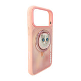 Nimmy Big Eye Cute Pet Ragdoll Cat Face Case with Detachable MagSafe Grip for iPhone 17 Pro Max 6.9" Pink - N-XDY-CXZJZH-IP17-PRO-MAX-07-D