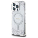 Guess Resin Gradient Glitter Hardcase with MagSafe for iPhone 16 Pro 6.3" Silver - GUHMP16LRGRGES