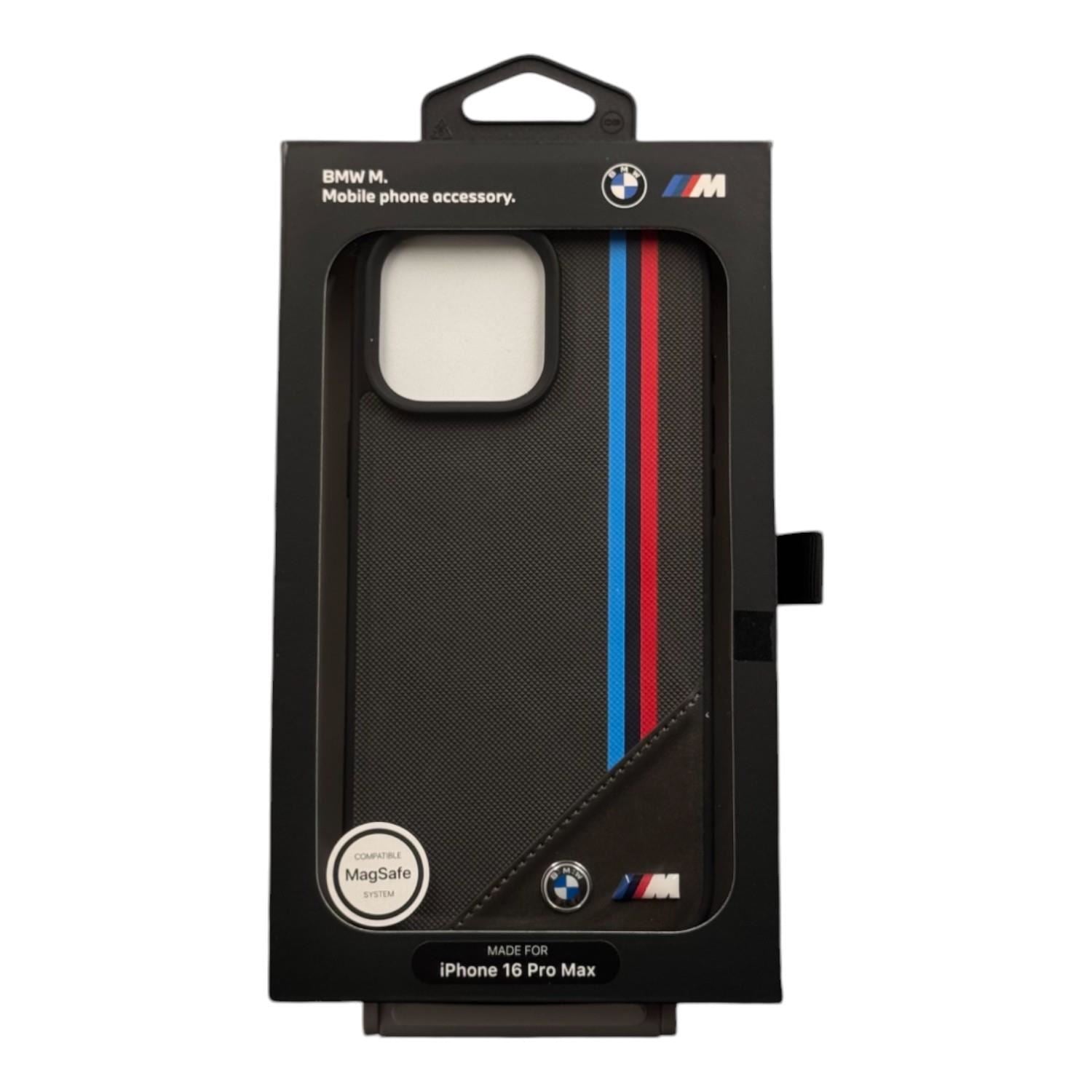 Fodero IPhone 14 Pro BMW In Pelle Tricolore: Stile Carbonio E Nero, Protezione Premium