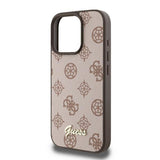 Guess Peony Script Logo Case with MagSafe for iPhone 16 Pro Max 6.9" Brown - GUHMP16XPGPYSW