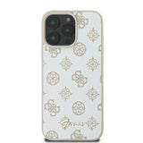 Guess Peony Script Logo Case with MagSafe for iPhone 16 Pro Max 6.9" White - GUHMP16XPGPYSH