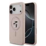 Karl Lagerfeld Liquid Silicone Karl and Choupette with MagSafe Case for iPhone 17 Pro Max 6.9" Pink - KLHMP17LSCMKCRHP