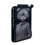 Nimmy Fashion & Cute Black Cat Series Embroidery Magnetic Stand with MagSafe Black - N-CXMC-ZJKT-03
