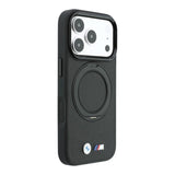 BMW Kevlar Case with 360 MagSafe Ring Stand for iPhone 17/18 Pro Max 6.9" Black - BMHMP18X26SWTKRSK