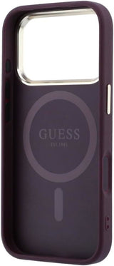 Guess Saffiano Small 4G Logo Case for iPhone 17/18 Pro 6.3" Burgundy - GUHMP18L6PSA4DMU
