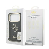Guess PU Grained 4G Logo Stand Camera Frame Case for iPhone 17 Pro 6.3" Black - GUHCP17LPCS4GSK