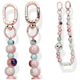 Nimmy Big Eye Cute Pet Bischon Fraise Dog Mobile Phone Chain Bag Charm Ceramic Bracelet Pink - N-XDY-SL-02