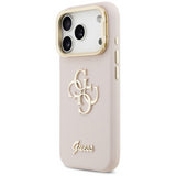 Guess Grained Big 4G Stand Camera Case for iPhone 17 Pro 6.3" Pink - GUHCP17LPCS4GSP