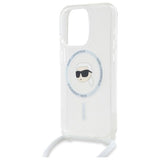 Karl Lagerfeld Crossbody IML Karl Head Case with Magsafe for iPhone 16 Pro Max 6.9" Clear - KLHMP16XHCKHNT