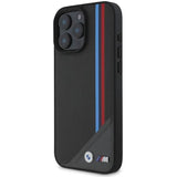 BMW M Meshed Tricolor Stripes Case with MagSafe for iPhone 16 6.1" Black - BMHMP16S23PUTRK