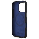BMW Silicone Hexagon Blue Line Case with MagSafe for iPhone 16 Pro Max 6.9" Black - BMHMP16X23SHEB
