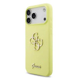 Guess Liquid Silicone 4G Metal Logo Case for iPhone 17 Pro Max 6.9" Yellow - GUHCP17XSC4GLMY