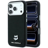 Karl Lagerfeld Grained Choupette Head Metal Logo Case with MagSafe for iPhone 17/18 Pro Max 6.9" Black - KLHMP18X6PSCHLK