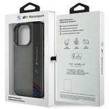 BMW Motorsport IML Vertical Stripe Case for iPhone 16 Pro 6.3" Grey - BMHCP16L23HTFEG