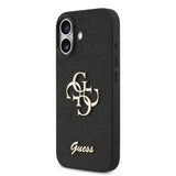 Guess PU Fixed Glitter Big 4G Metal Logo Case for iPhone 17 6.3" Black - GUHCP17SHG4SGK