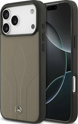 Mercedes Leather The Move Case with MagSafe for iPhone 17 Pro Max 6.9" Taupe - MEHMP17X25ROLAUT