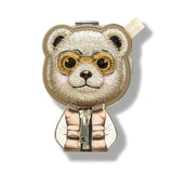 Nimmy Cool & Cute 2.0 Brown Bear Embroidery Magnetic Stand with MagSafe Brown - N-KM-BSZJ-11-B
