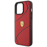 Ferrari Twist Metal Logo Case for iphone 15 Pro Max 6.7" Red - FEHCP15XPTWR