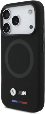 BMW M Series Liquid Silicone Case with MagSafe for iPhone 17 Pro 6.3" Black - BMHMP17L25SITBOK