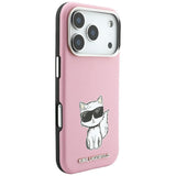 Karl Lagerfeld Smooth Choupette Bodies Sketch Case with MagSafe for iPhone 17/18 Pro Max 6.9" Pink - KLHMP18X6PWCIKDP