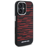 Mercedes Benz AMG Silicone Graphics Case with MagSafe for iPhone 16 6.1" Black & Red - AMHMP16S24SSRRK