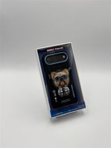 Nimmy Cool & Cute 2.0 Little Rich Tycoon Dog Case with MagSafe Stand for iPhone 17 Air 6.5" Black Blue - N-YJKM-CXZJZH-IP17-AIR-07