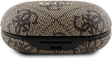Guess 4G Metal Logo True Wireless Earbuds with Charging Case Brown - GUTWSP4EGW