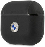 BMW Leather Cover with Silver Logo for Airpods 3 Black - BMA3SSLBK
