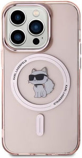 Karl Lagerfeld IML Choupette Case with MagSafe for iphone 15 Pro 6.1" Pink - KLHMP15LHFCCNOP