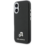 Karl Lagerfeld Karl & Choupette Head Pins Saffiano Case with MagSafe iPhone 17 6.3" Black - KLHMP17S6PFKCLK