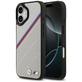 BMW M Tricolor Metal Logo Case with MagSafe for Case for iPhone 17 6.3" Grey - BMHMP17S25PCSPEG