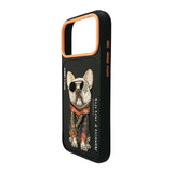 Nimmy Glasses Cool Dog Case with MagSafe for iPhone 17 Pro 6.3" Black Orange - N-YJ-IP17-PRO-01