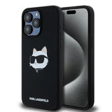 Karl Lagerfeld Choupette Head Silicone Case with MagSafe Case for iPhone 15 Pro 6.1" Black - KLHMP15LSCHPPLK