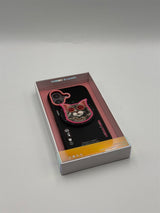 Nimmy Glasses Cool Cat Face Case with Detachable MagSafe Grip Stand for iPhone 17 6.3" Black Pink - N-YJKM-CXZJ-IP17-018