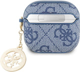 Guess 4G Script PC/PU Charm Case For AirPods 4 Blue - GUA4P4E4CDB