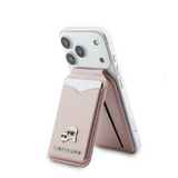 Karl Lagerfeld Karl & Choupette Magnetic Card Holder with Stand and Mirror Pink - KLWMSMPGKCHPP