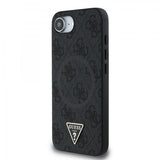 Guess PU 4G Strass Triangle Metal Logo Case for iPhone 16e Black - GUHMPSE4P4TDPK
