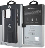 Mercedes Benz Double Layer Crossed Line Case with MagSafe for iphone 15 Pro 6.1" Black - MEHMP15L23HRSK