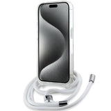 Karl Lagerfeld Crossbody IML Karl Head with MagSafe Case for iPhone 15 Pro Max 6.7" Clear - KLHMP15XHCKHNT