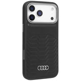 Audi GT Synthetic Leather Hardcase with MagSafe for iPhone 17 Pro Max 6.9" Black - AU-TPUPCMIP17PM-GT/D3-BK
