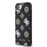 Guess PU 4G Peony Case with MagSafe for iPhone 16e Black - GUHMPSE4P4PWPK