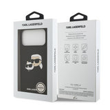 Karl Lagerfeld Liquid Silicone Double Head Case with MagSafe for iPhone 17 Pro Max 6.9" Black - KLHMP17XSKCHPPLK