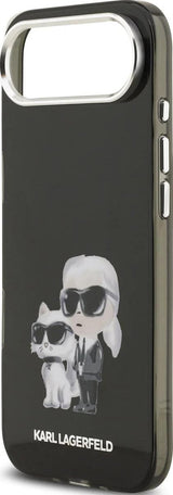 Karl Lagerfeld IML Aquarelle Karl and Choupette Case for iPhone 17 Air 6.5" Black - KLHMP17MHMKCAQOK