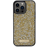 Guess Rhinestone Metal Logo Hard Case for iphone 15 Pro Max 6.7" Yellow - GUHCP15XPFGSBSD