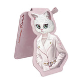Nimmy Fashion & Cute White Cat Series Embroidery Magnetic Stand with MagSafe Pink - N-CXMC-ZJKT-04