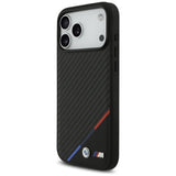 BMW M Carbon Tricolor Line Case with MagSafe for iPhone 17 Pro Max 6.9" Black - BMHMP17X23PUDTK