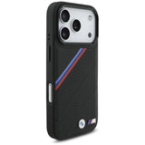 BMW M Tricolor Metal Logo Case with MagSafe for iPhone 17 Pro 6.3" Black - BMHMP17L25PCSPEK