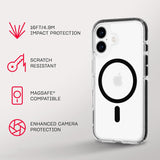 Tech 21 Evo Crystal with MagSafe for iPhone 16 6.1" Black - T21-10857