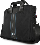 BMW Nylon Blue Stripe Bag for 16" Laptop Black - BMCB15COMPVSKL