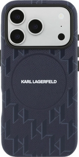 Karl Lagerfeld Monogram Logo Case with MagSafe for iPhone 17 Pro 6.3" Blue - KLHMP17L5PGKLMCB